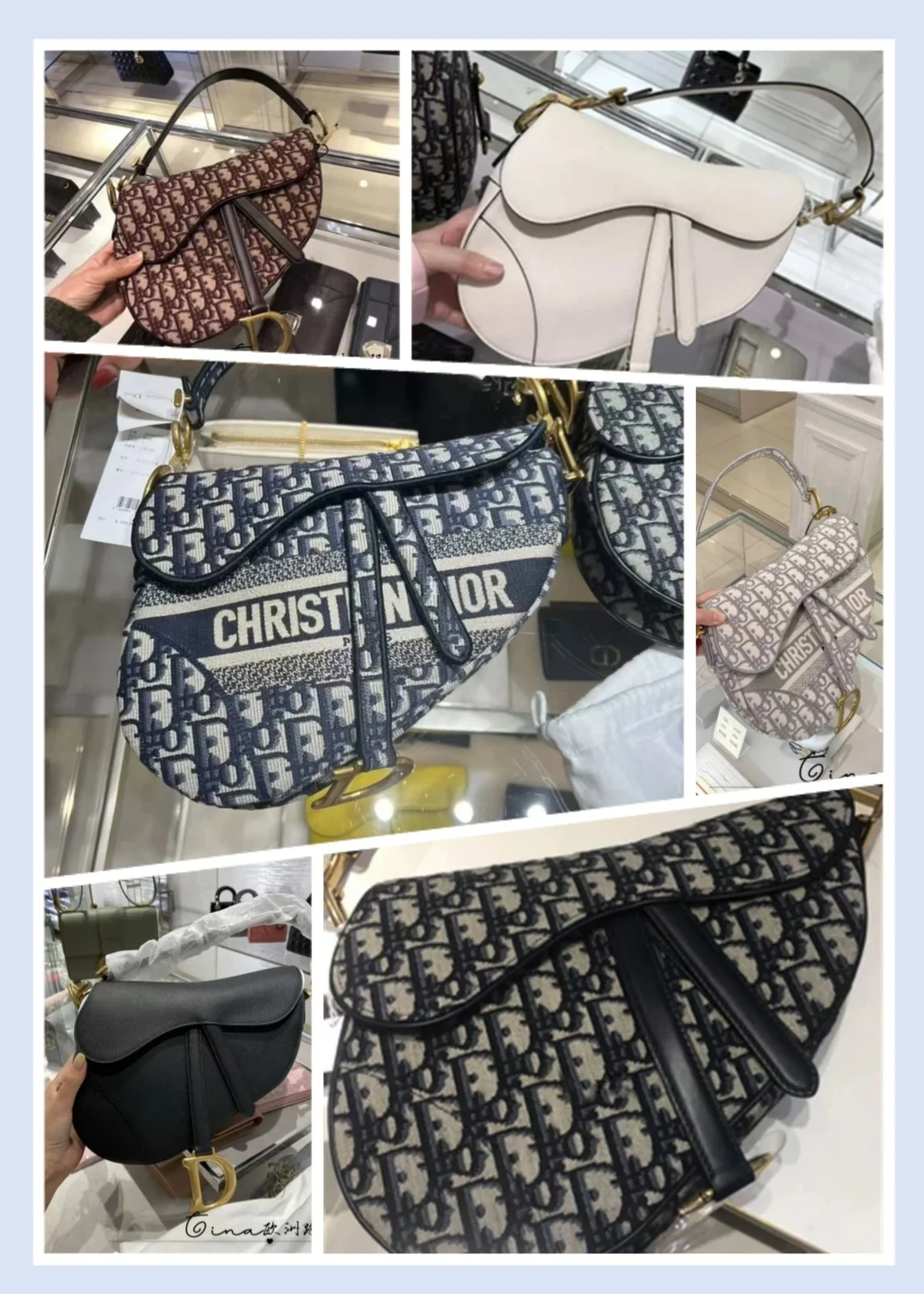 Bolso Dior Saddle — Detalle de la textura